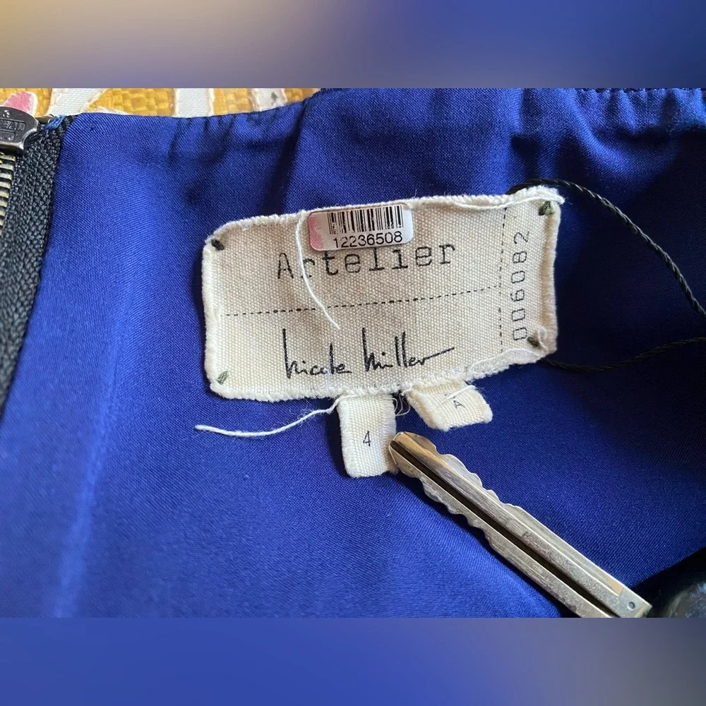 Nicole Miller‎ Artelier Elegant Navy Jumpsuit With White Buttons Size 4